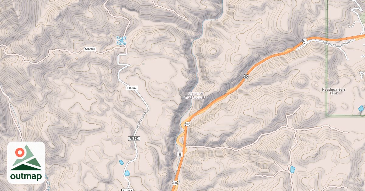 Map of Unnamed Trad Route