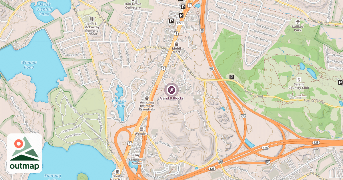 Map of A and B Blocks