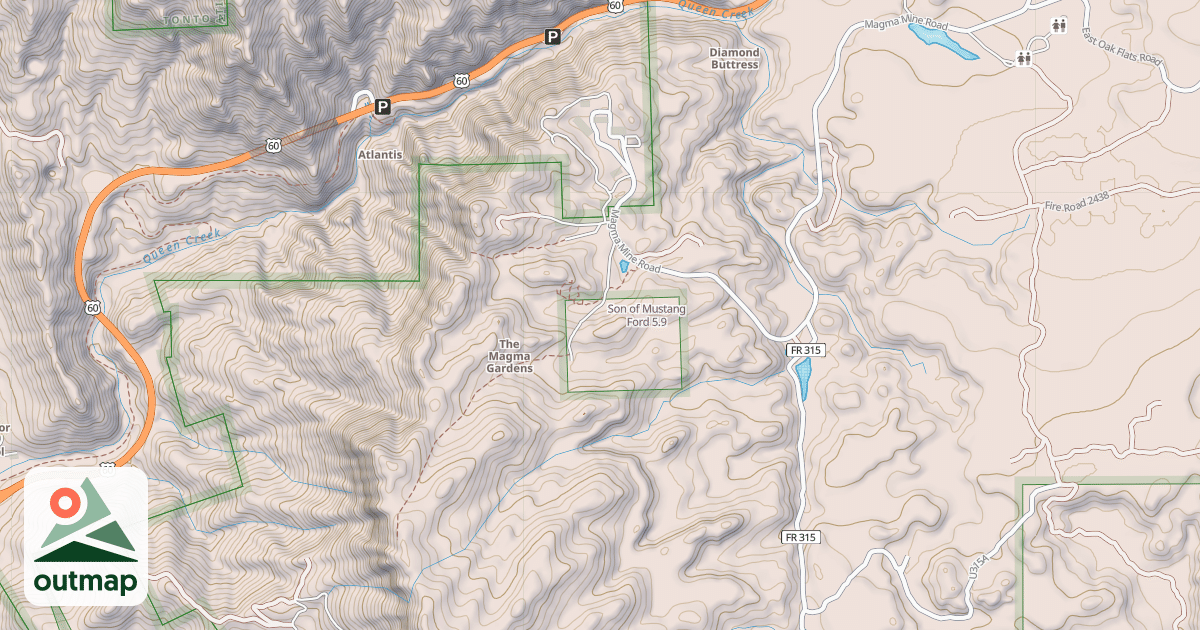 Map of Son of Mustang Ford