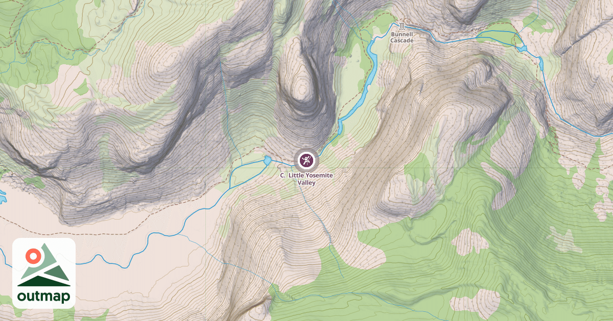 Map of C.  Little Yosemite Valley