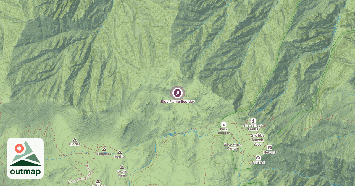 Map of Blue Flame Boulder
