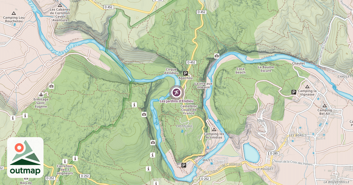 Map of Les jardins d'Endieu