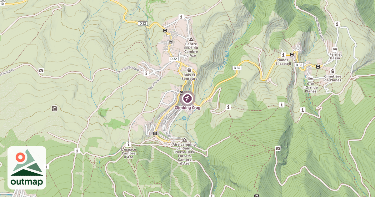 Map of Climbing Crag