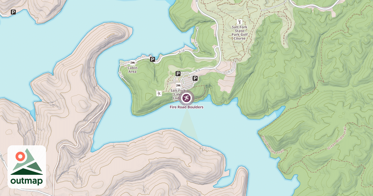 Map of Fire Road Boulders