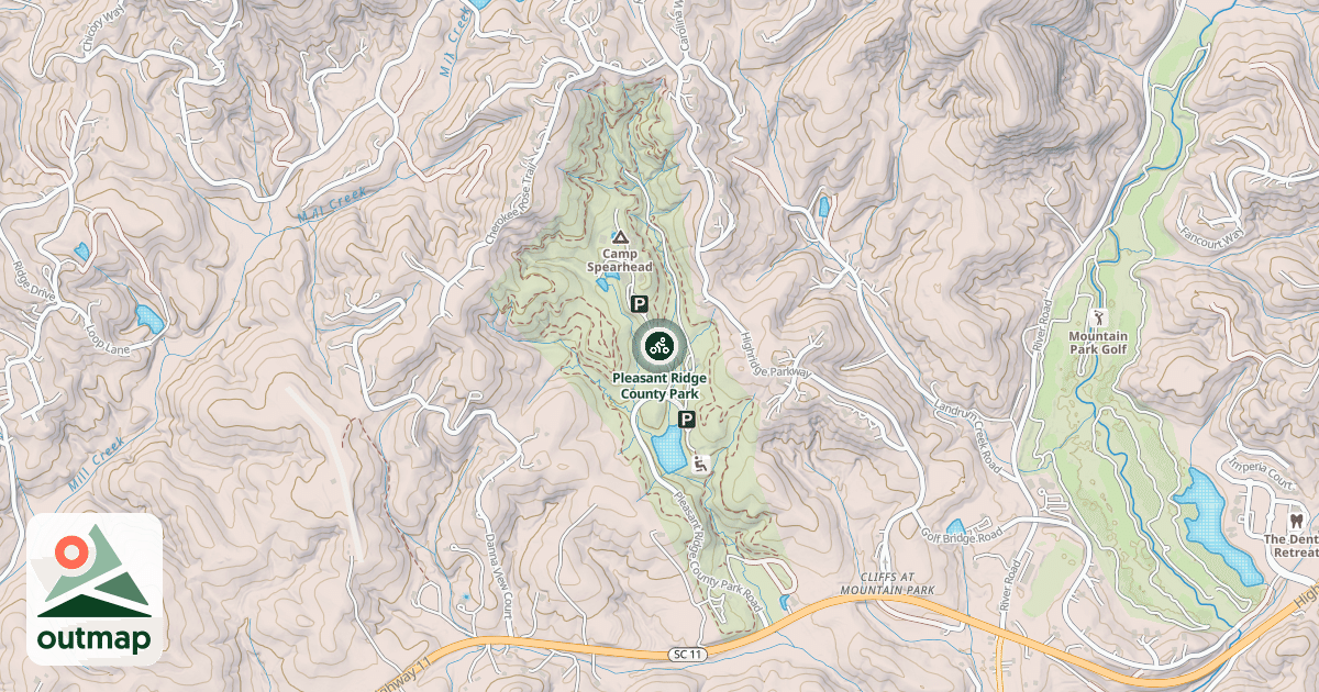 Map of Pleasant Ridge County Park