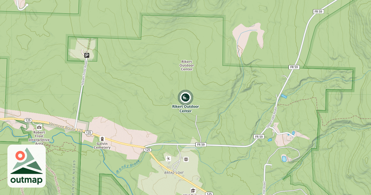 Map of Rikert Outdoor Center