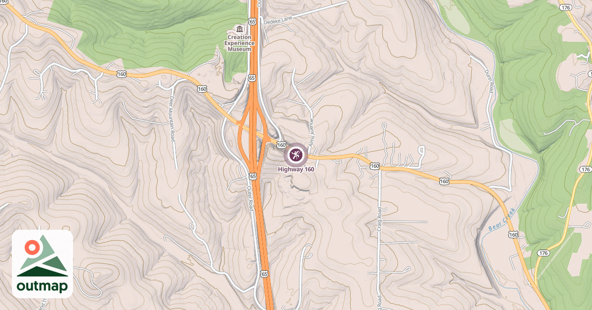 Map of Highway 160