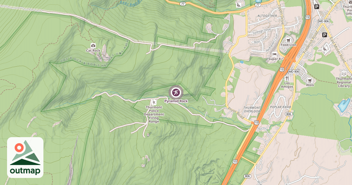 Map of Pyramid Rock