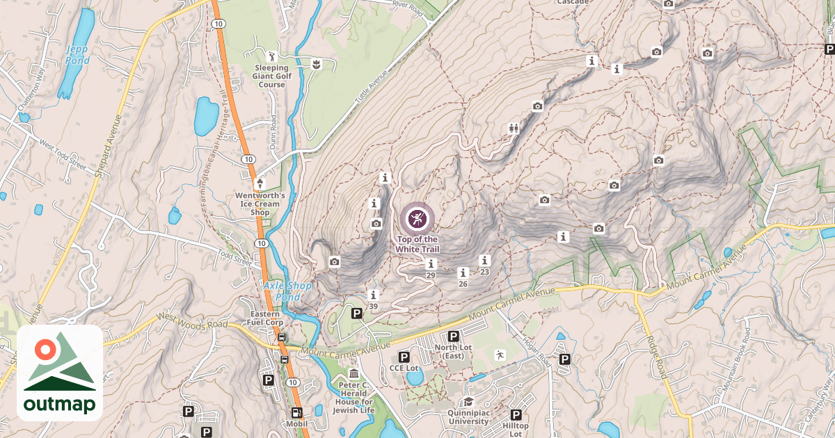 Map of Top of the White Trail