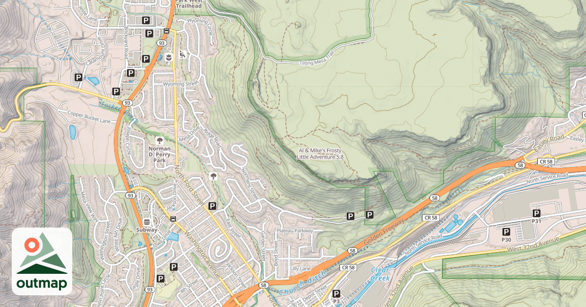Map of Al & Mike's Frosty Little Adventure