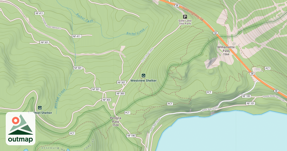 Map of Westview Shelter
