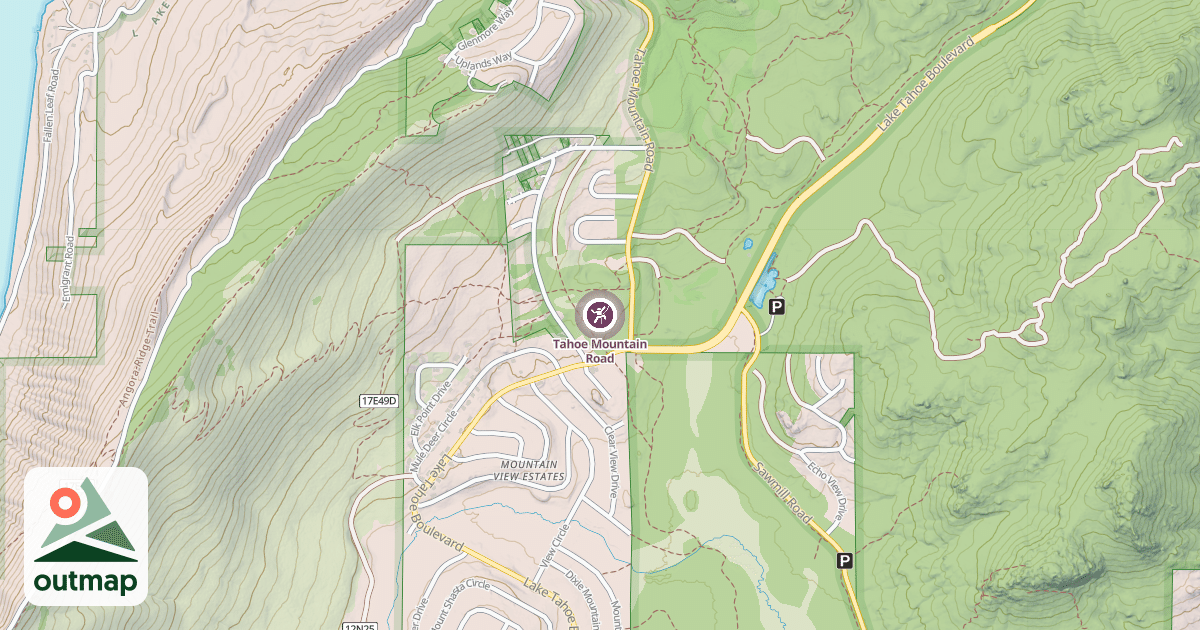 Map of Tahoe Mountain Road