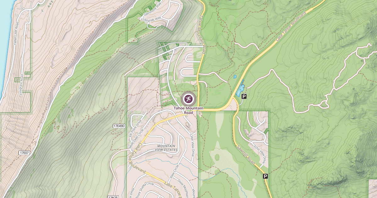 Map preview of Tahoe Mountain Road