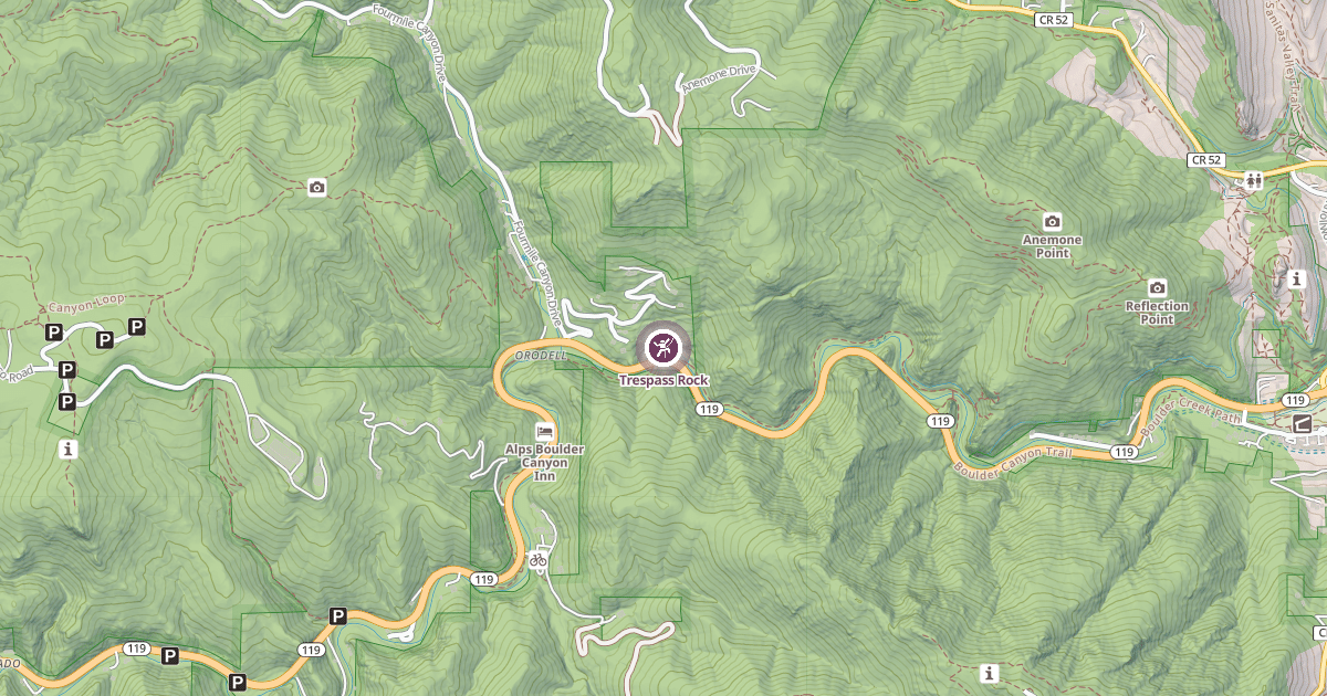 Map preview of Trespass Rock