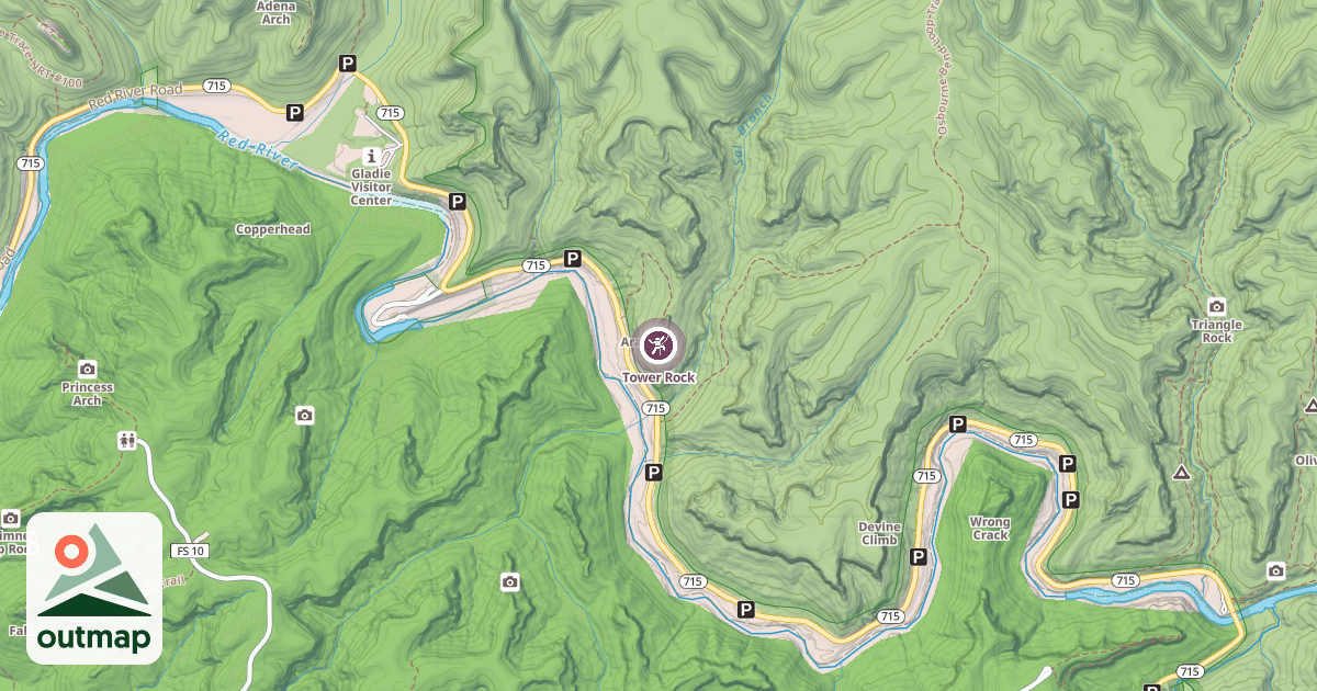 Map of Tower Rock