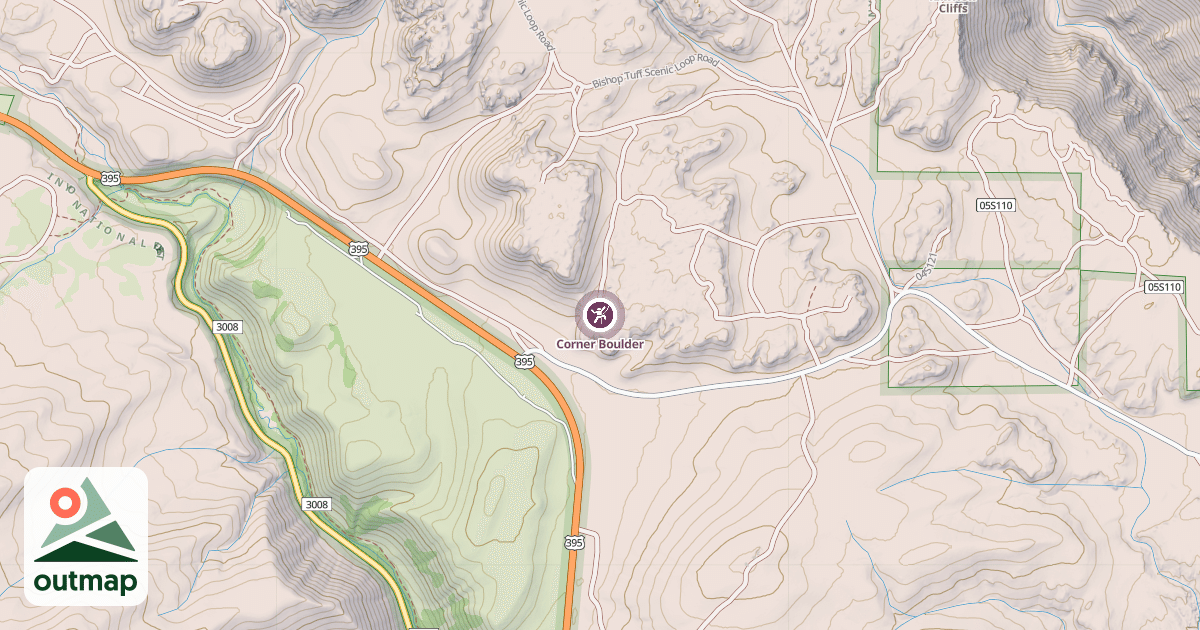 Map of Corner Boulder