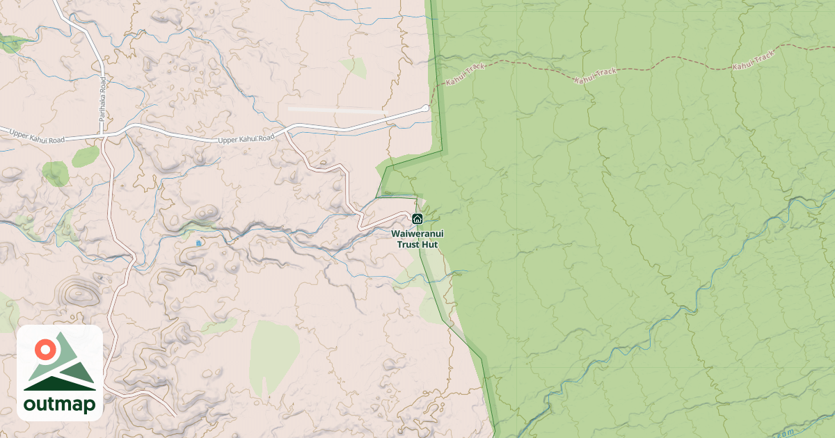Map of Waiweranui Trust Hut