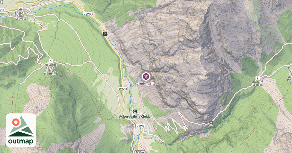 Map of Climbing Site