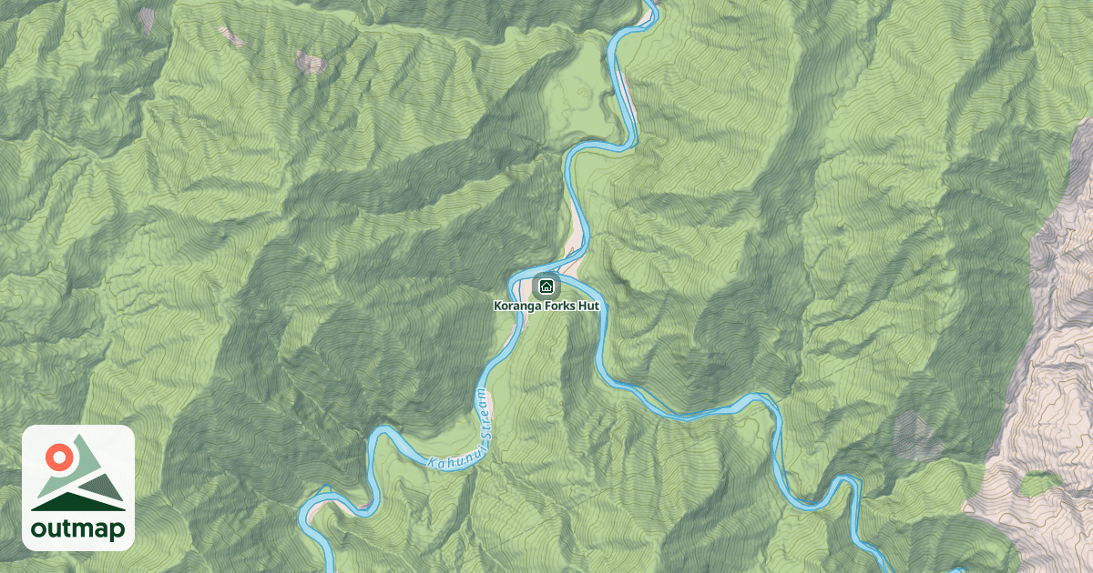 Map of Koranga Forks Hut