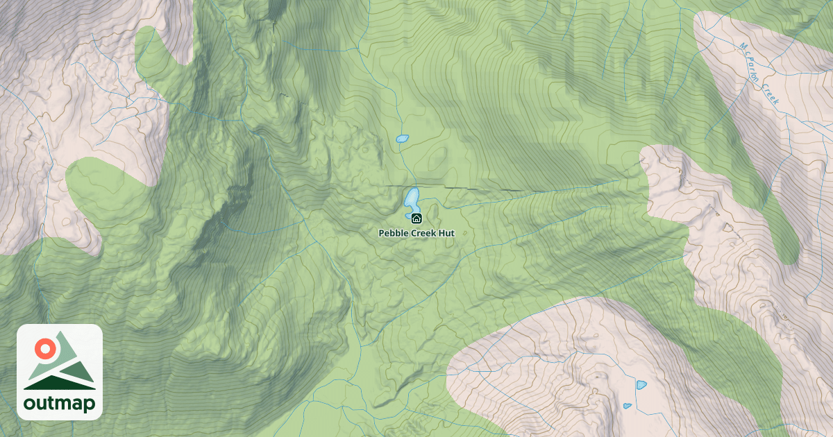 Map of Pebble Creek Hut