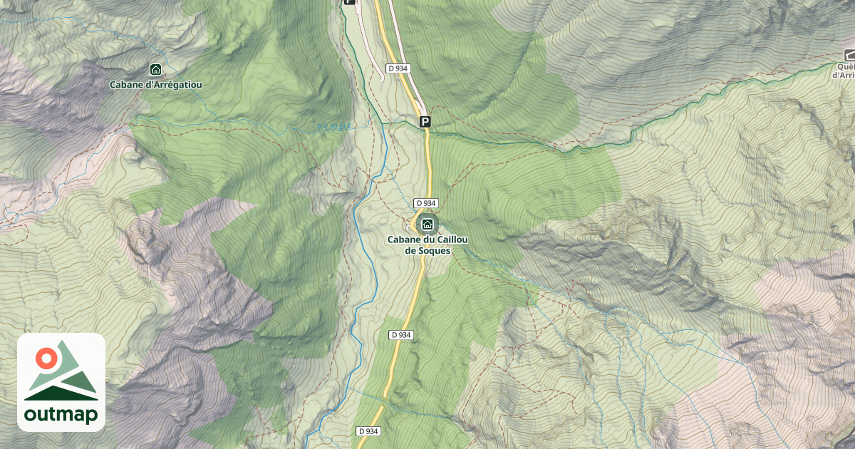 Map of Cabane du Caillou de Soques