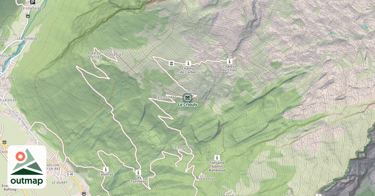 Map of Le Criouly