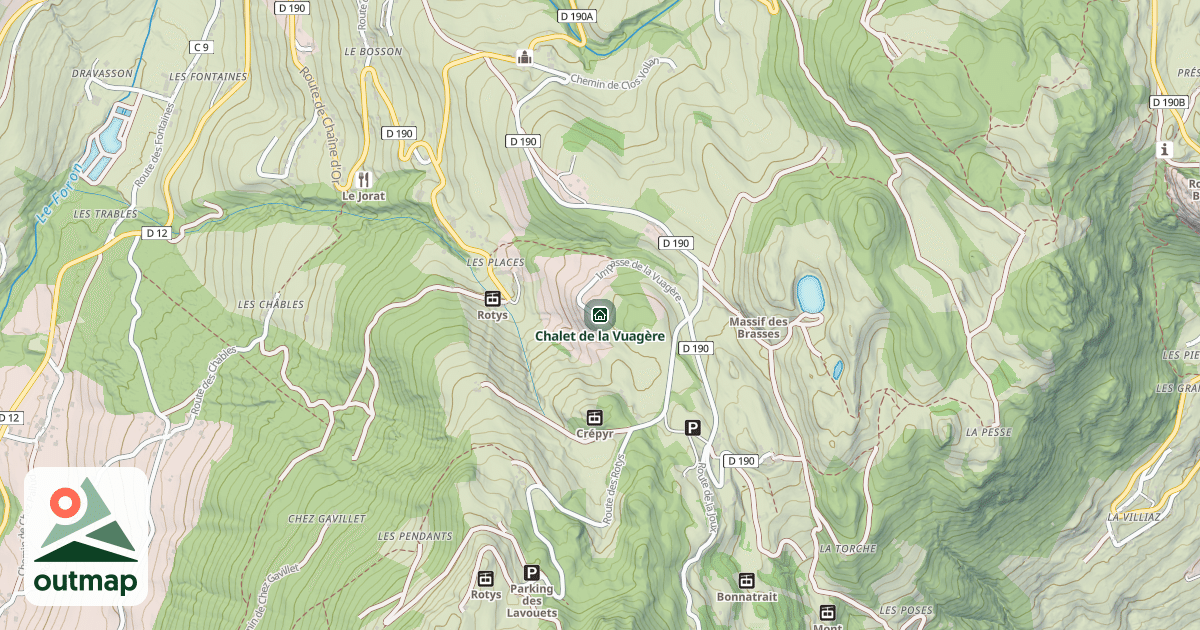 Map of Chalet de la Vuagère