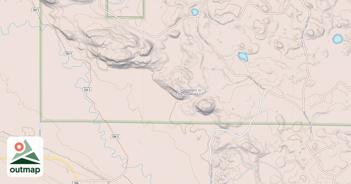 Map of Sidesteppin' to the Snowflake