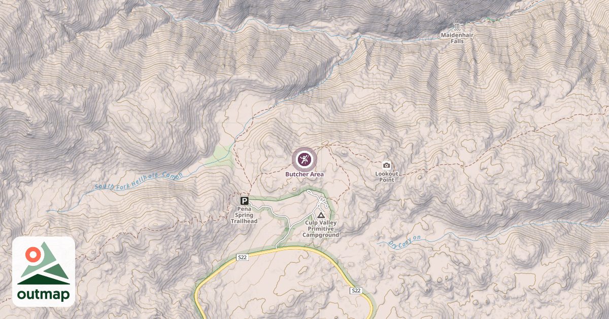 Map of Butcher Area