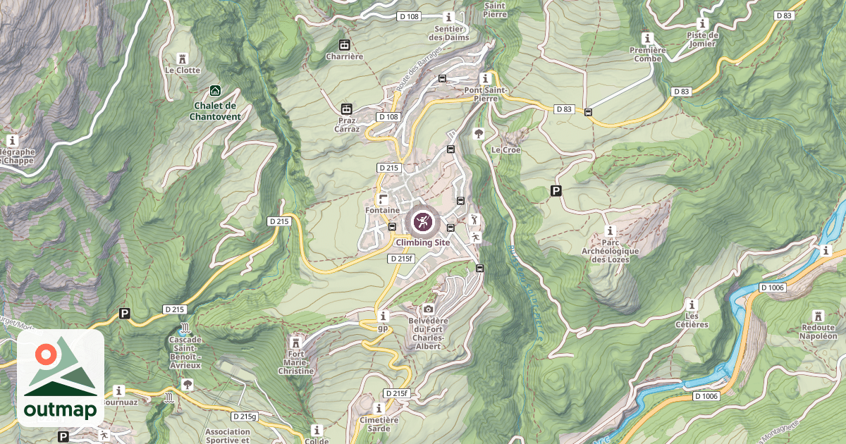 Map of Climbing Site