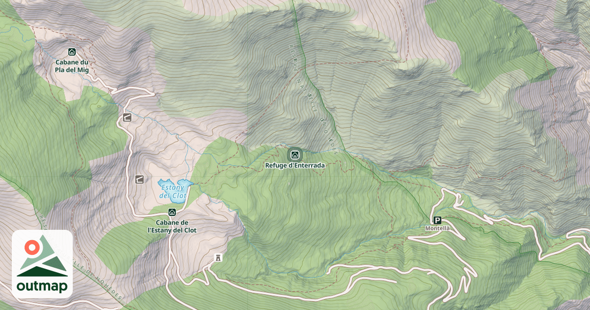Map of Refuge d'Enterrada