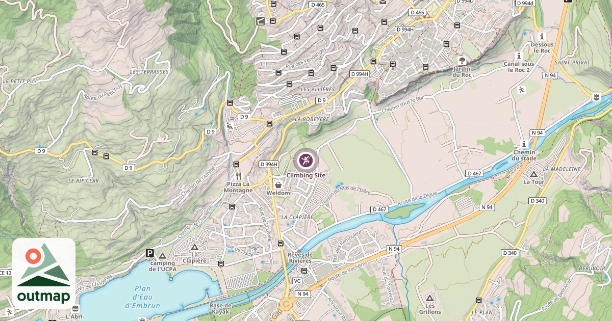 Map of Climbing Site