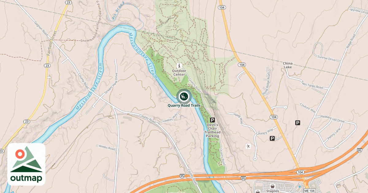 Map of Quarry Road Trails