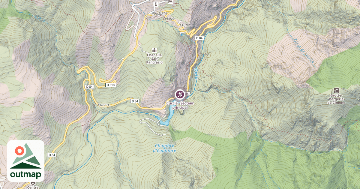 Map of Cuccia - Secteur principal
