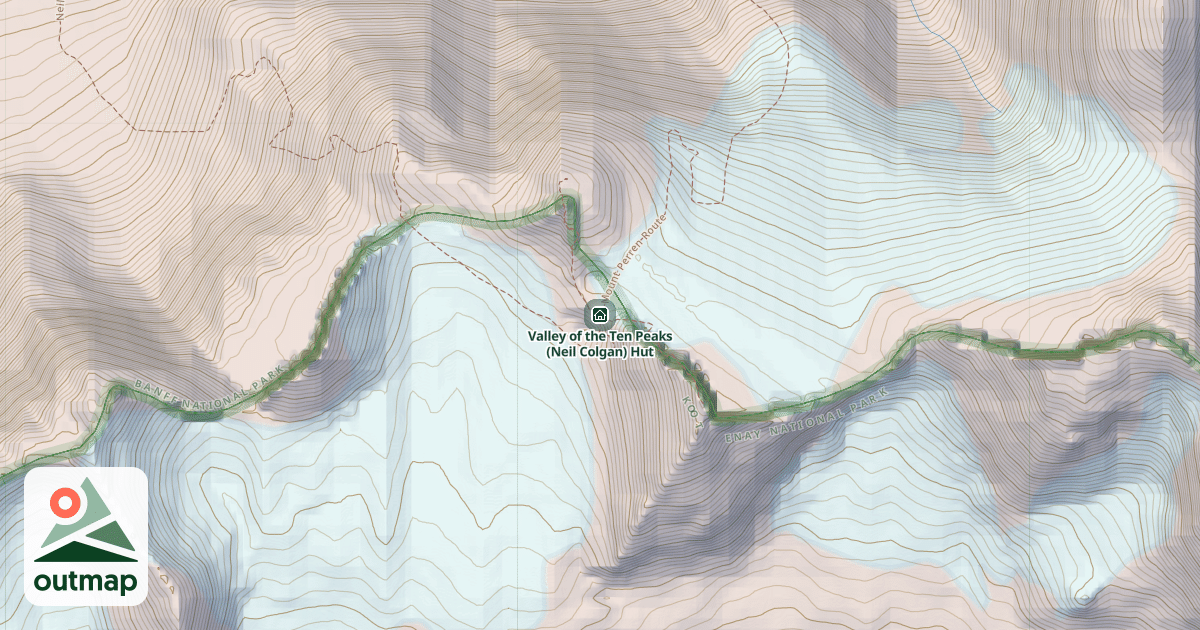 Map of Valley of the Ten Peaks (Neil Colgan) Hut