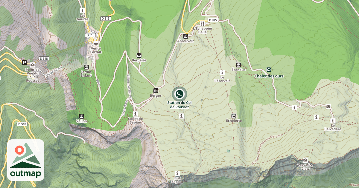 Map of Station du Col de Rousset