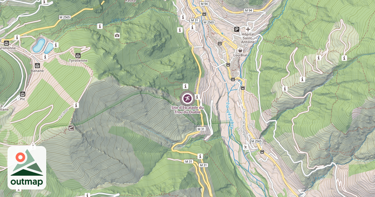 Map of Site d'Escalade du Trou du Diable