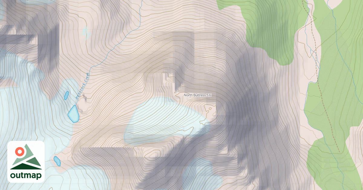 Map of North Buttress