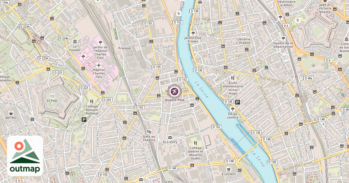 Map of Quatre Plus