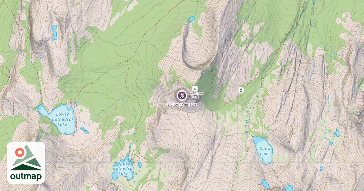Map of Eichorn Pinnacle