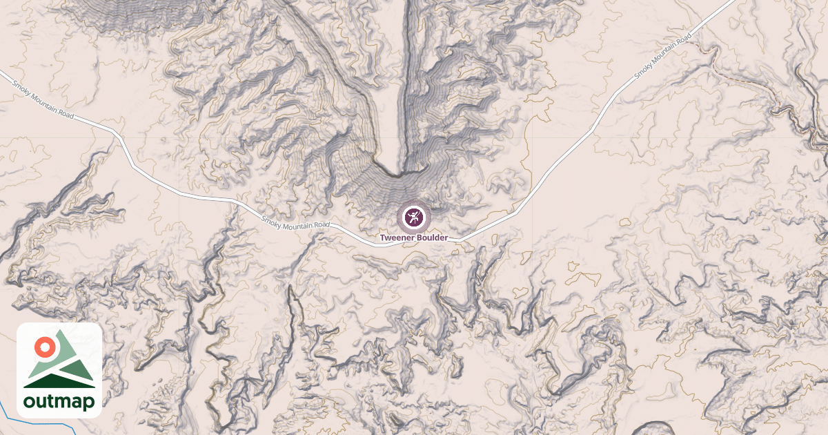 Map of Tweener Boulder