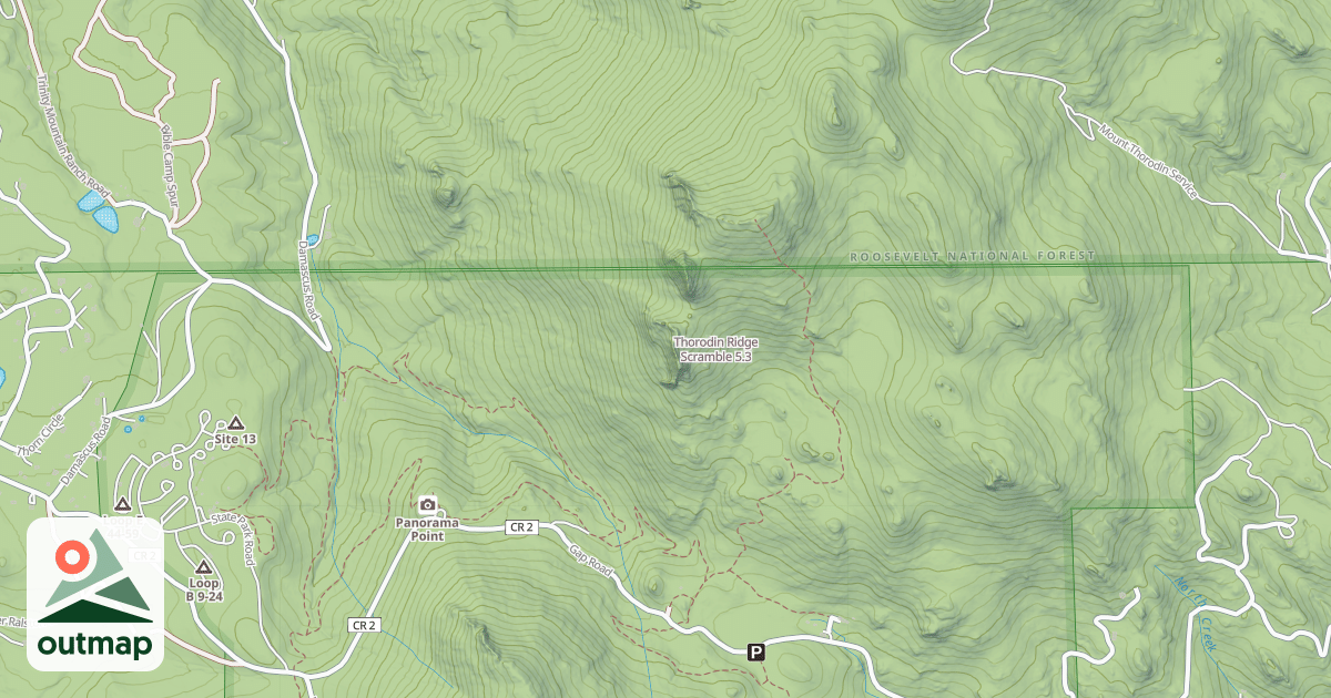 Map of Thorodin Ridge Scramble