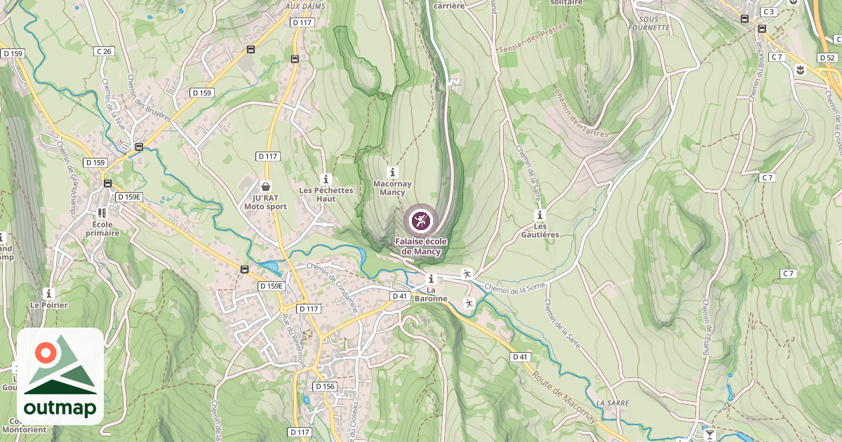 Map of Falaise école de Mancy