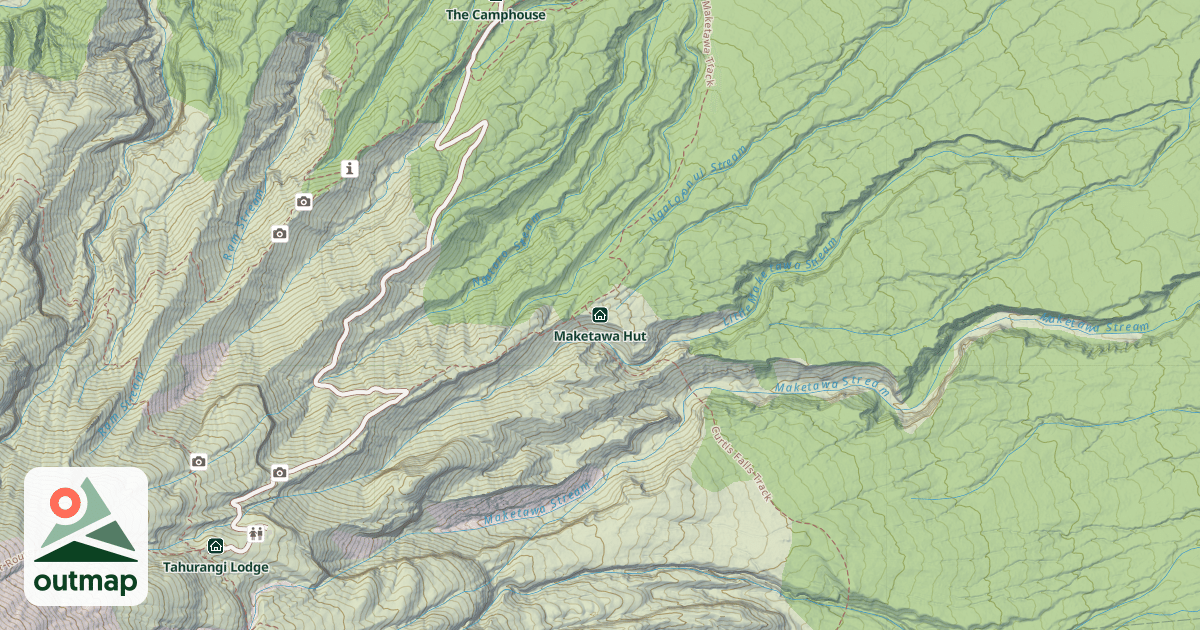 Map of Maketawa Hut
