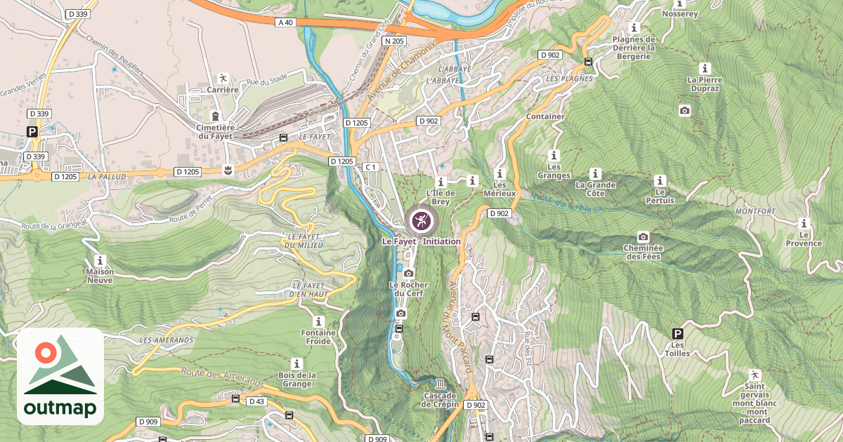 Map of Le Fayet - Initiation