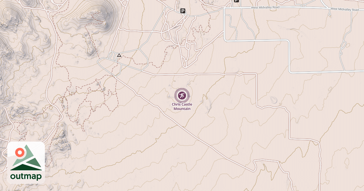 Map of Chris Castle Mountain
