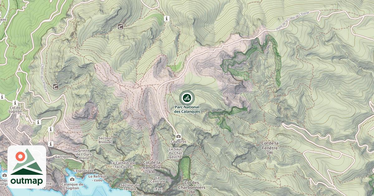Map of Parc National des Calanques