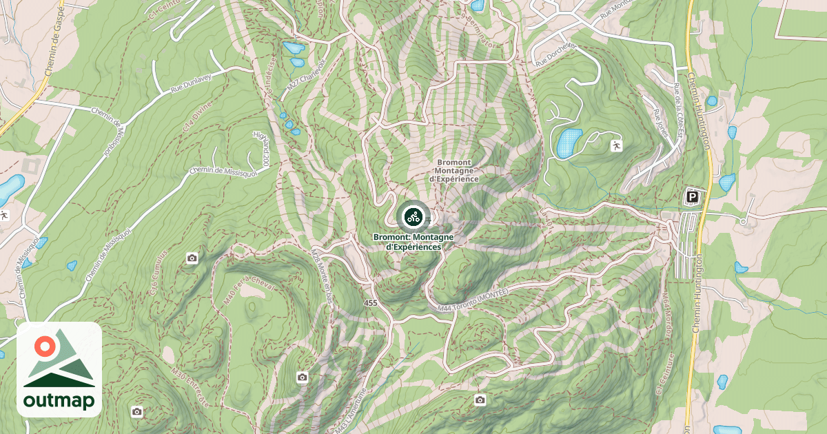 Map of Bromont: Montagne d'Expériences