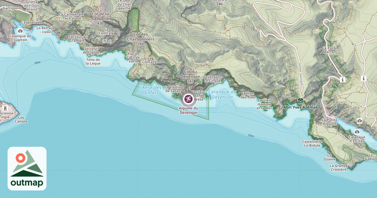 Map of Aiguille du Devenson
