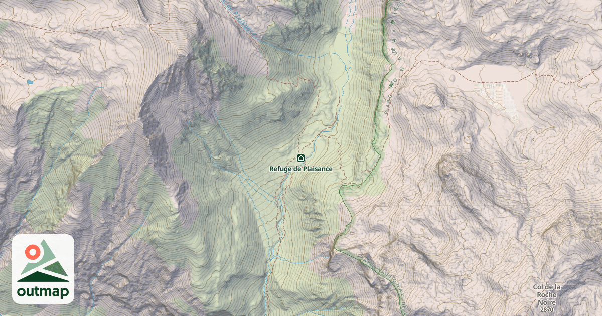 Map of Refuge de Plaisance